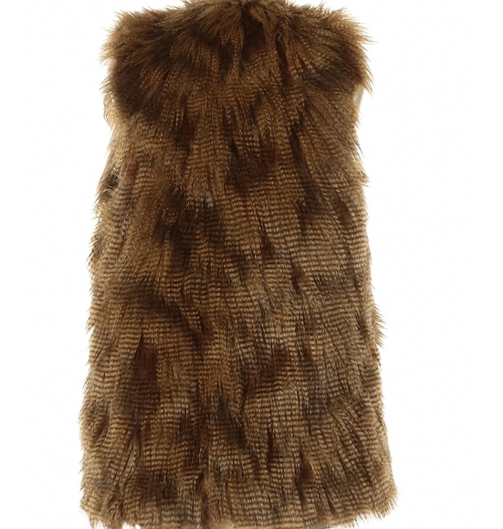 Show me your mumu brown faux fur vest - Picture 3 of 3